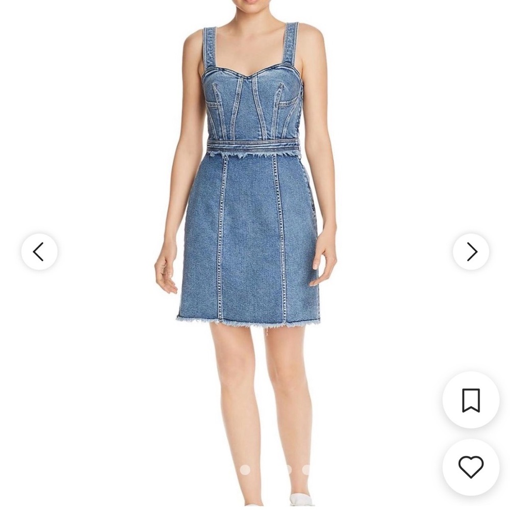 7 For All Mankind Women's Blue Denim Dress